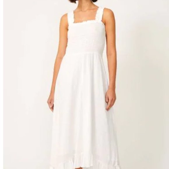 Aspiga Rihanna Embroidered Sundress in White, size XS - Picture 1 of 8